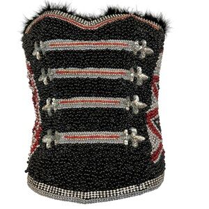 Handmade Beaded Corset Costume Top Michael Jackson Inspired